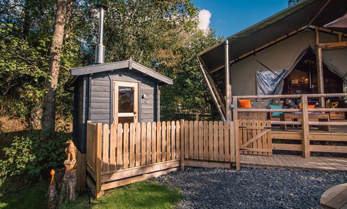 Re vitalise and de stress with the private wood fired sauna.
